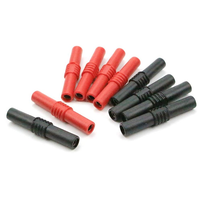 TKDMR 10pcs Insulated 4mm Banana Jack Female to Female Socket Connectors - Coupler for 4MM Banana Plug Extension Adapters - Image 1